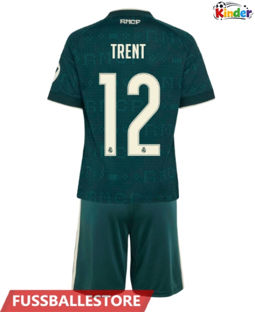 Günstige Real Madrid Alexander-Arnold #12 Auswärts Trikotsatzt Kinder 2026-27 Kurzarm (+ Kurze Hosen)